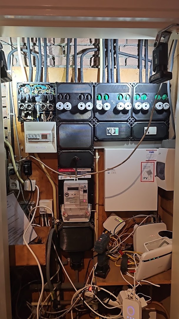 Meterkast met zonnepanelen-omvormer, voorbereid op de toekomst